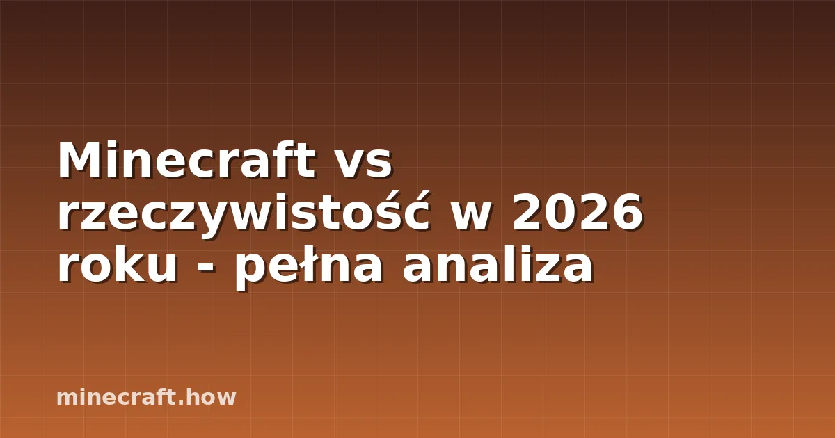 Minecraft vs rzeczywistość w 2026 roku - pełna analiza