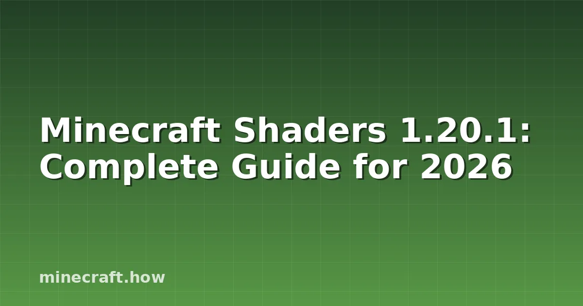 Guide complet des Shaders Minecraft 1.20.1 - 2026
