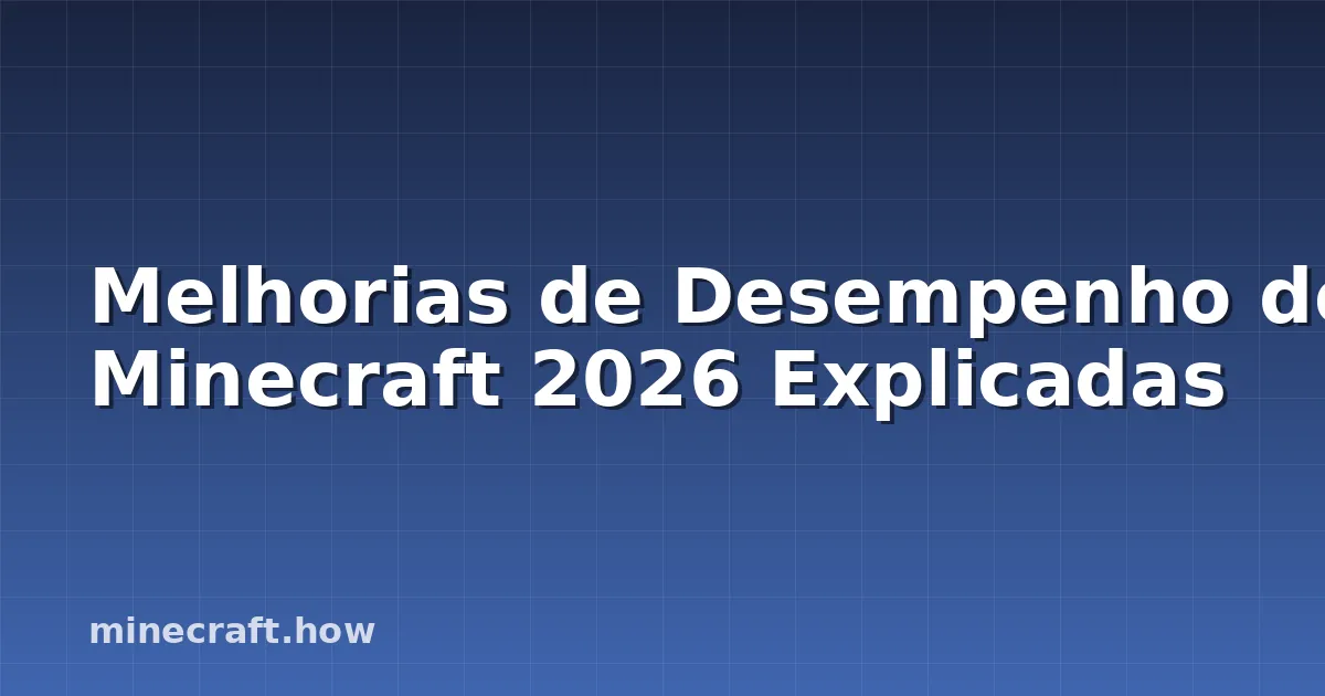 Melhorias de Desempenho do Minecraft 2026 Explicadas