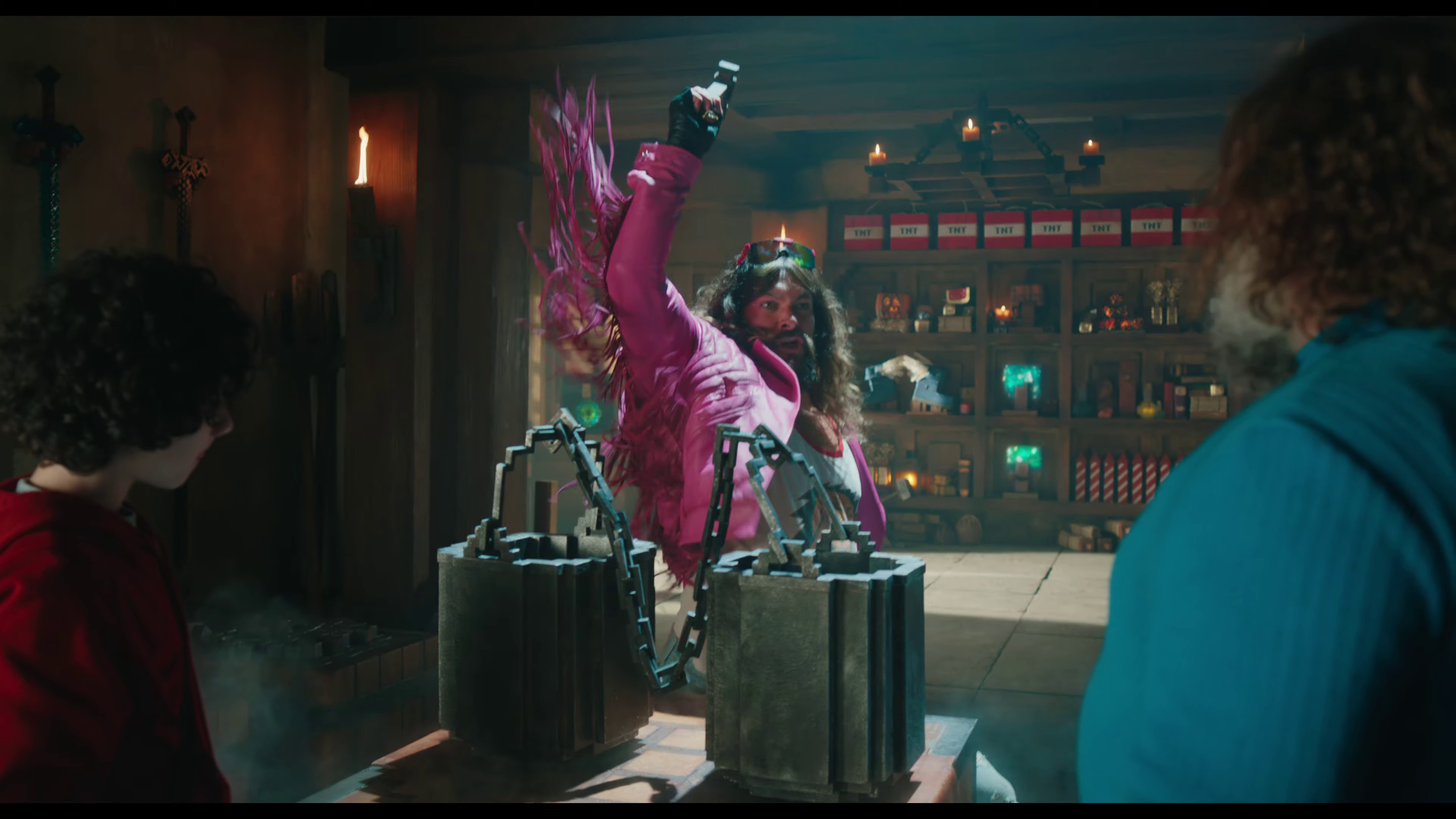 AMCM Garrett using Crafting Table in Minecraft