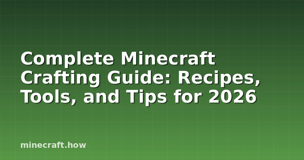 Полный справочник по крафту в Minecraft: Рецепты, Инструмент