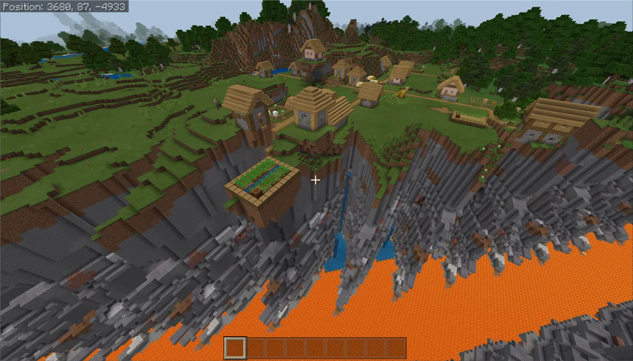 Aldea del Cañón Infinito en Minecraft