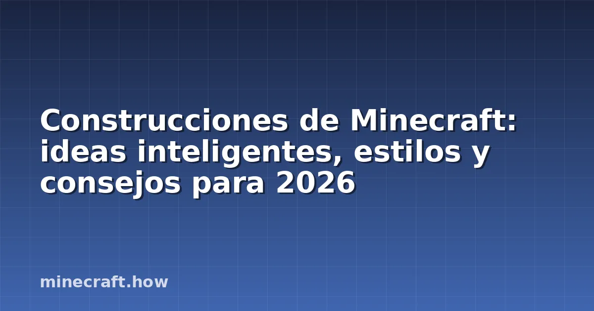 Construcciones de Minecraft: ideas inteligentes, estilos y consejos para 2026