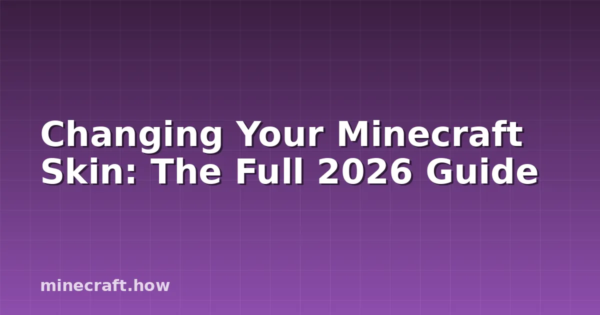 Changing Your Minecraft Skin: The Full 2026 Guide