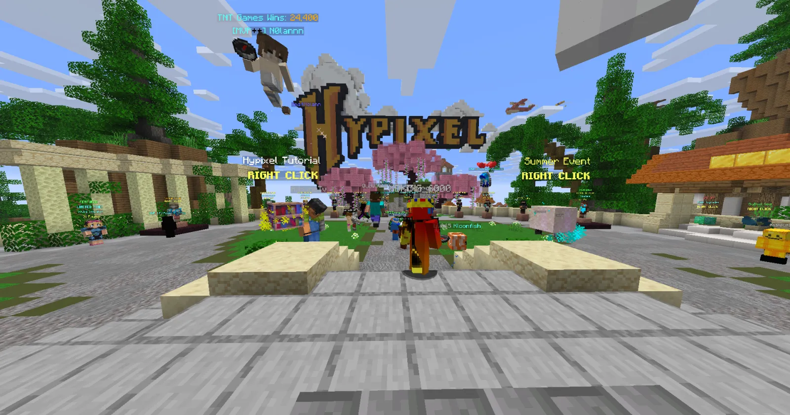Hypixel spawn in Minecraft