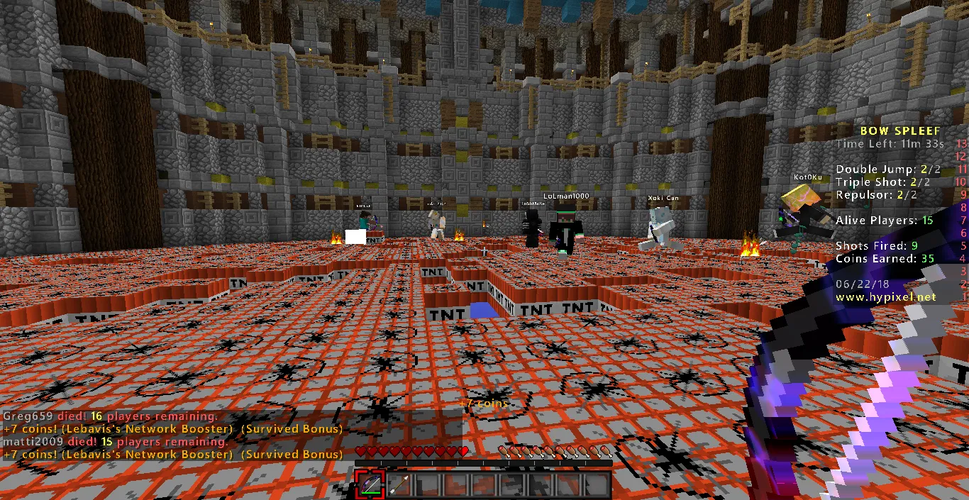 Hypixel TNT Bow Spleef in Minecraft