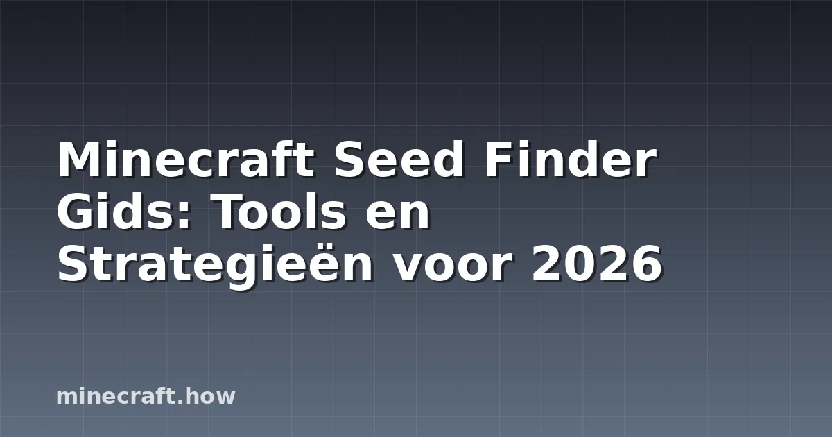 Minecraft Seed Finder Gids: Tools en Strategieën voor 2026