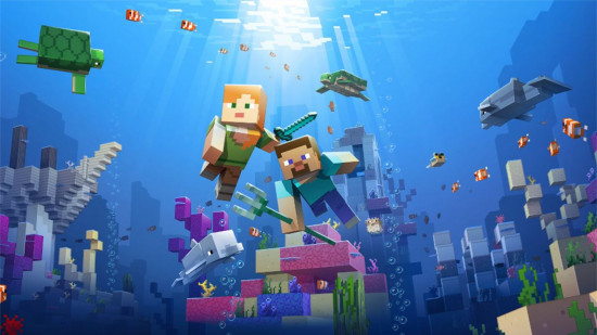 Minecraft pre-release snapshot loading screen showing the version number and changelog notes