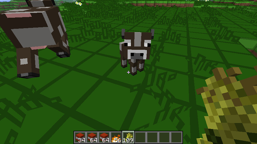 Baby Cow in minecraft