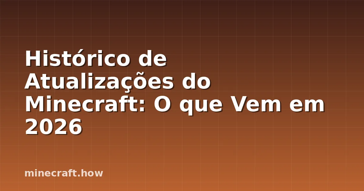 Histórico de Atualizações do Minecraft: O que Vem em 2026