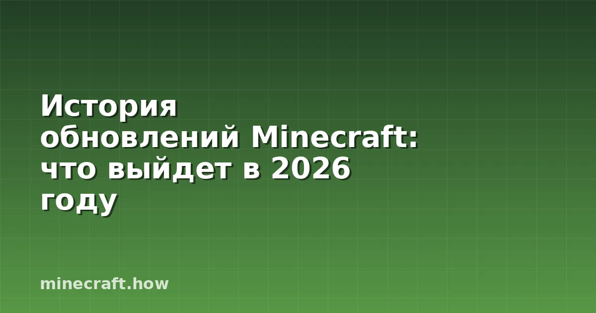 История обновлений Minecraft: что выйдет в 2026 году