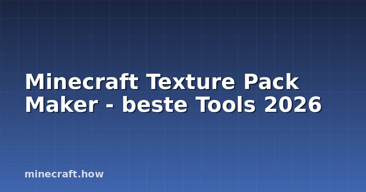 Minecraft Texture Pack Maker - beste Tools 2026