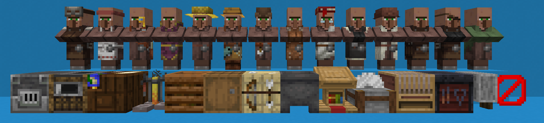 All Professions In 18w50a in Minecraft