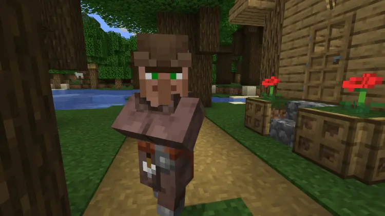 A Villager in Minecraft