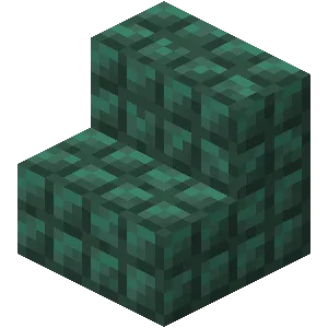Dark Prismarine Stairs (N) JE2 in Minecraft