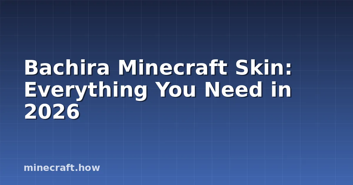 Bachira Minecraft Skin: Everything You Need in 2026