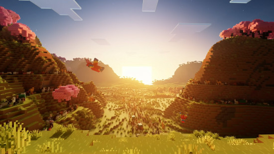 Minecraft Marketplace showing trending maps, seasonal skins, and texture packs from top creators