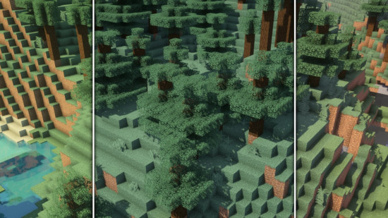 Minecraft mules standing in a farm with horses and donkeys nearby