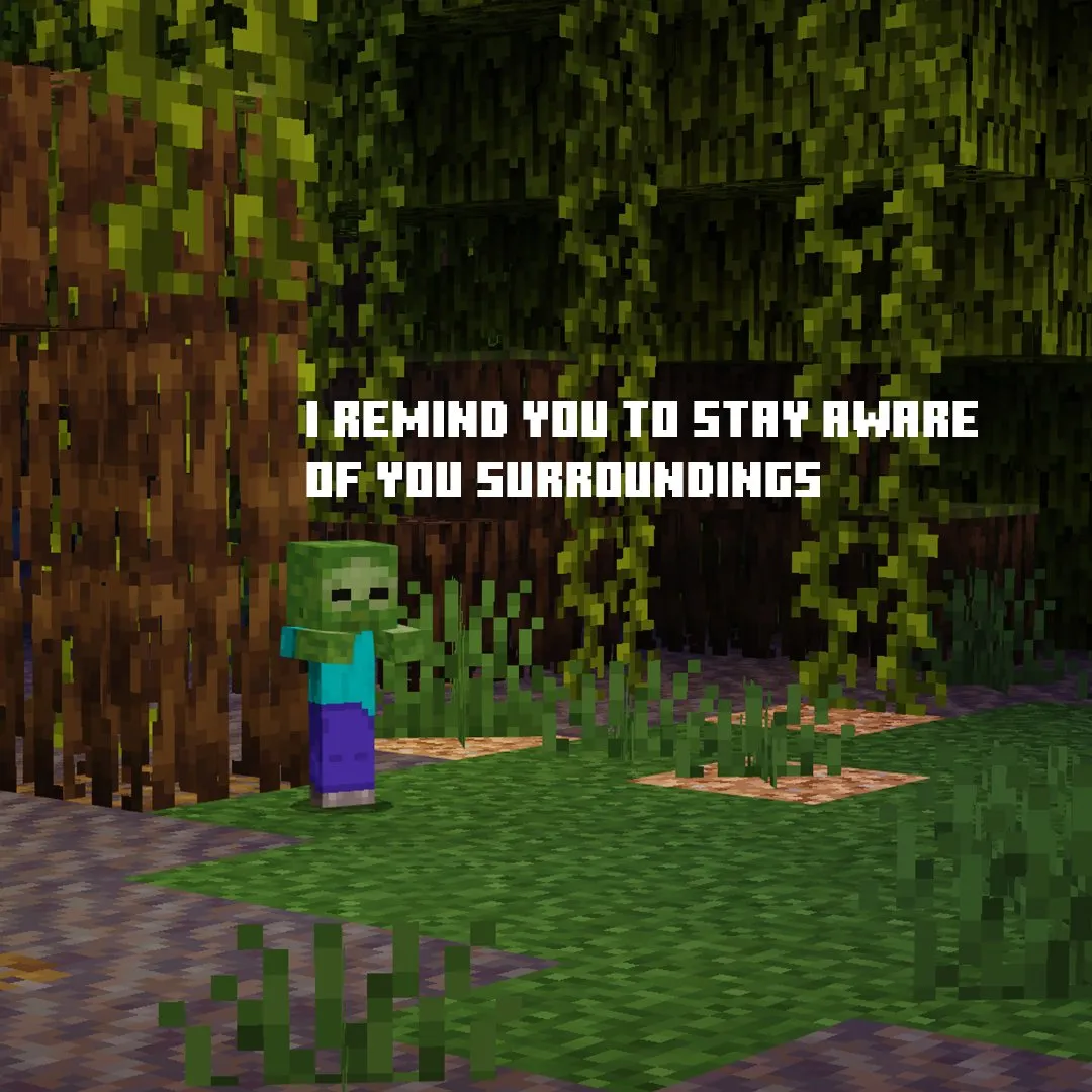 A baby zombie's kindness in Minecraft