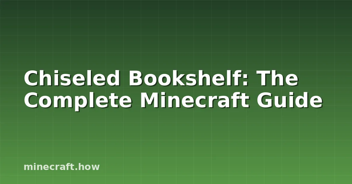 Chiseled bookshelf block displaying colorful books in Minecraft