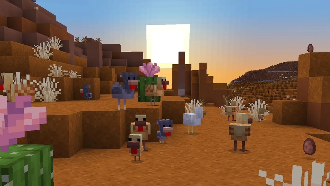 Chickens a plenty in Minecraft