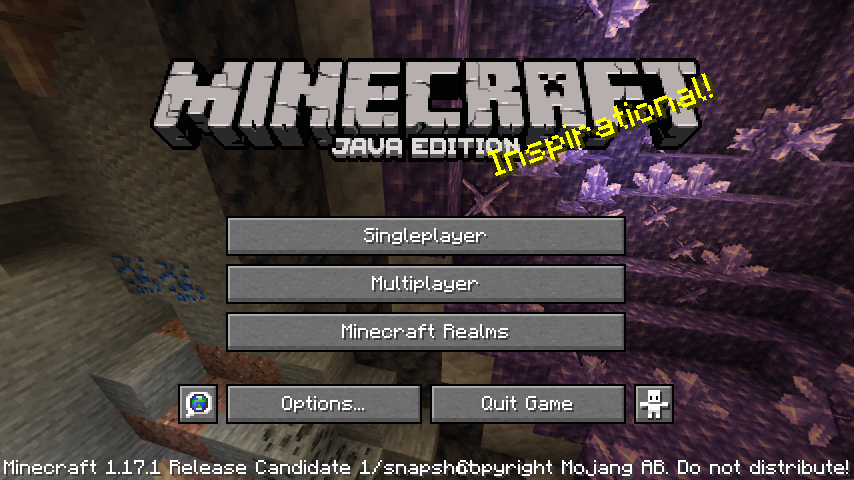 Java Edition 1.17.1 Release Candidate 1 in Minecraft