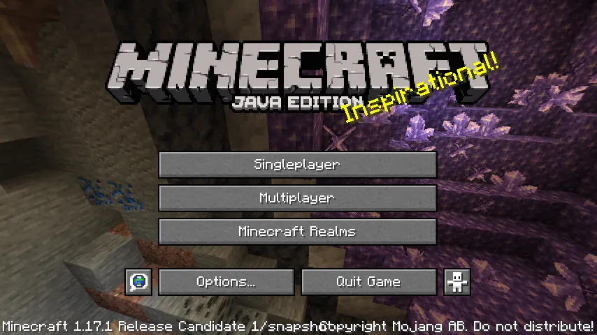 Java Edition 1.17.1 Release Candidate 1 in Minecraft
