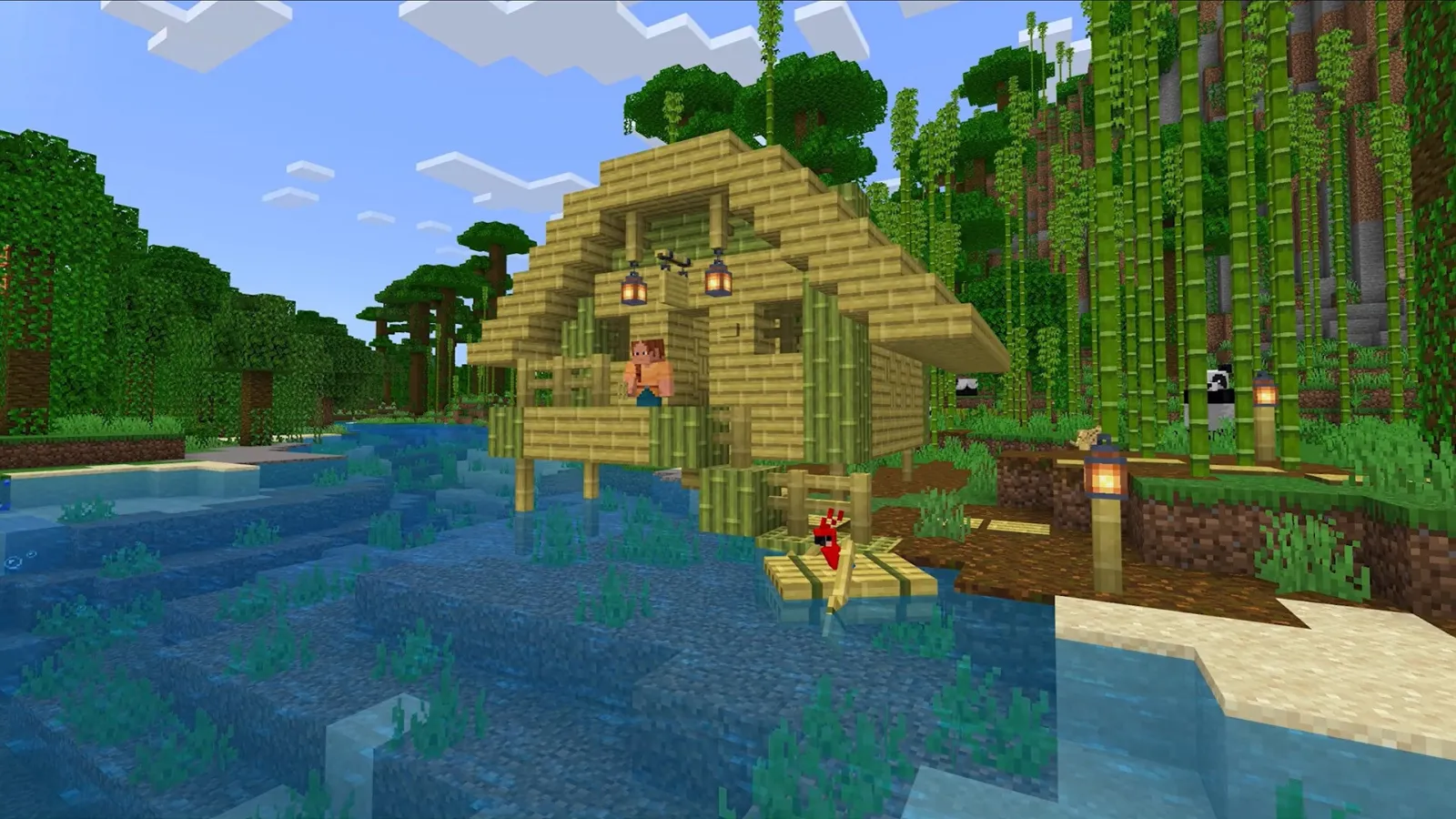 Bamboo Hut in Minecraft