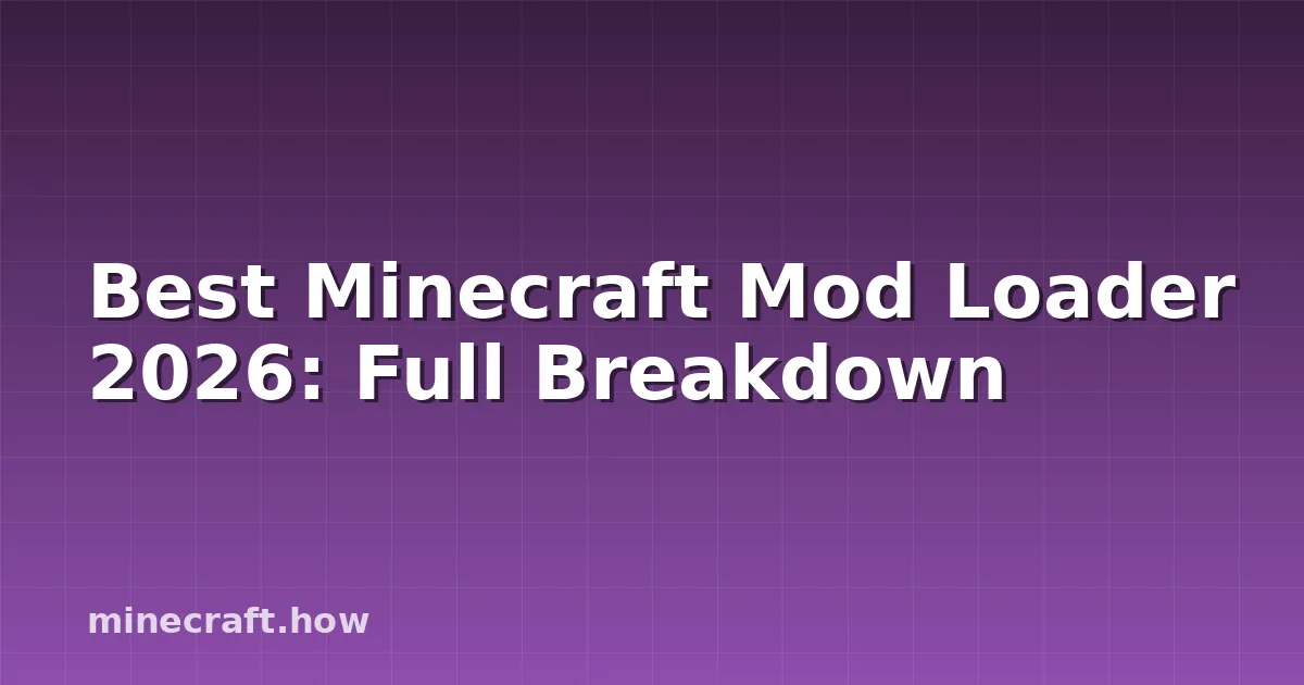 Meilleur mod loader Minecraft 2026 - Guide complet