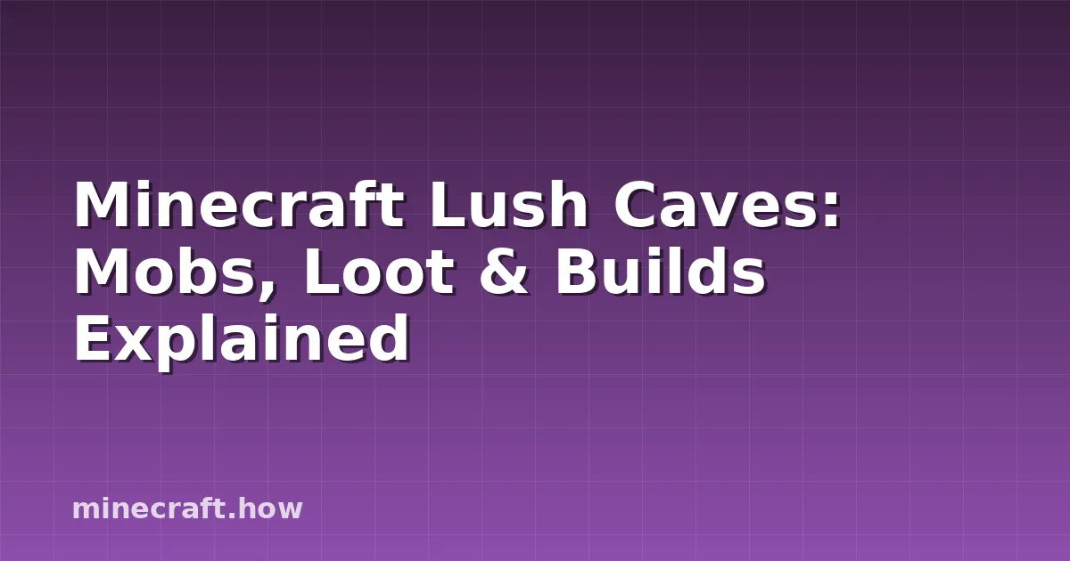 Minecraft Cuevas Frondosas: Mobs, Botín y Construcciones