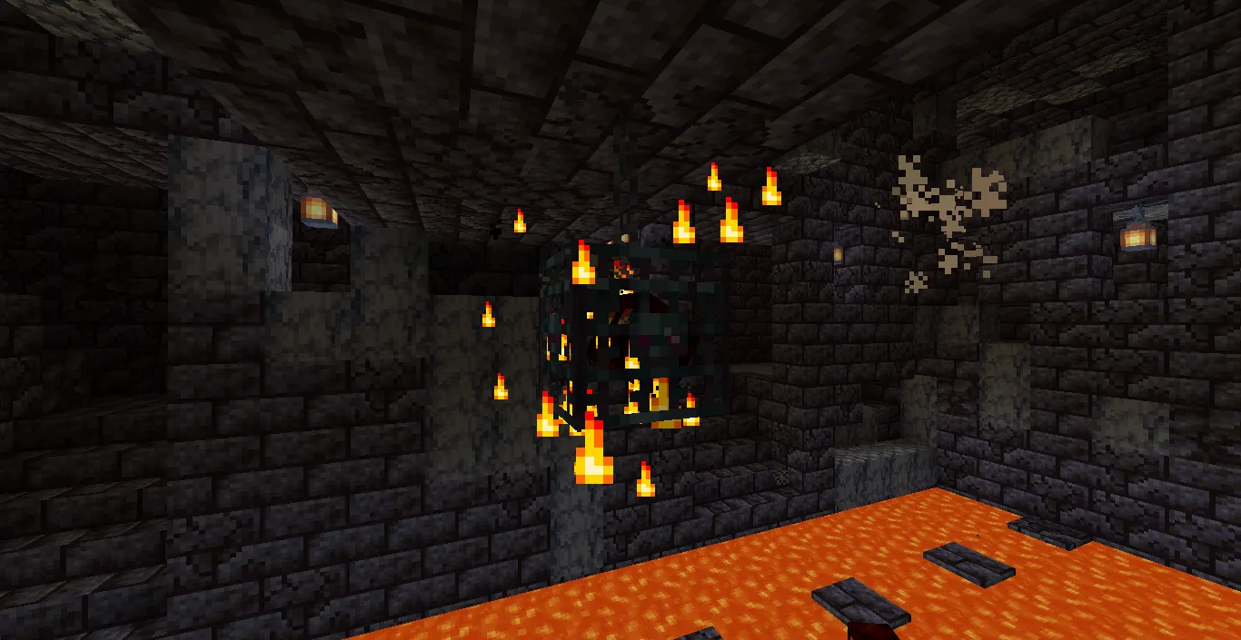 Magma Cube Spawner in Bastion Remnant in Minecraft