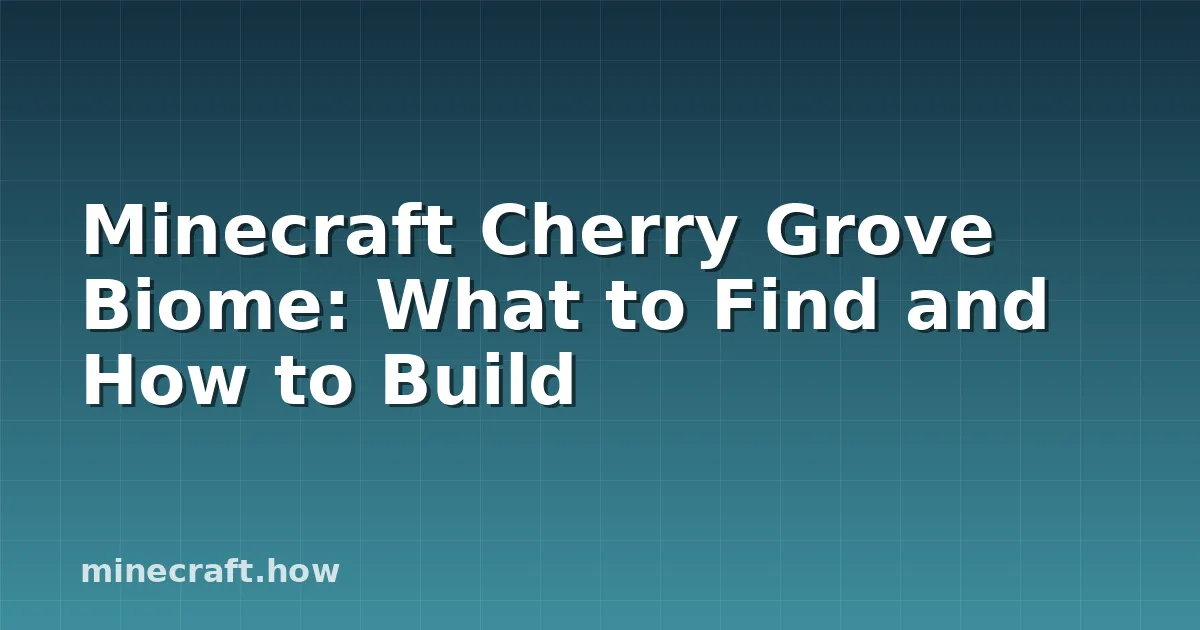Bioma Cherry Grove: Qué Encontrar y Cómo Construir