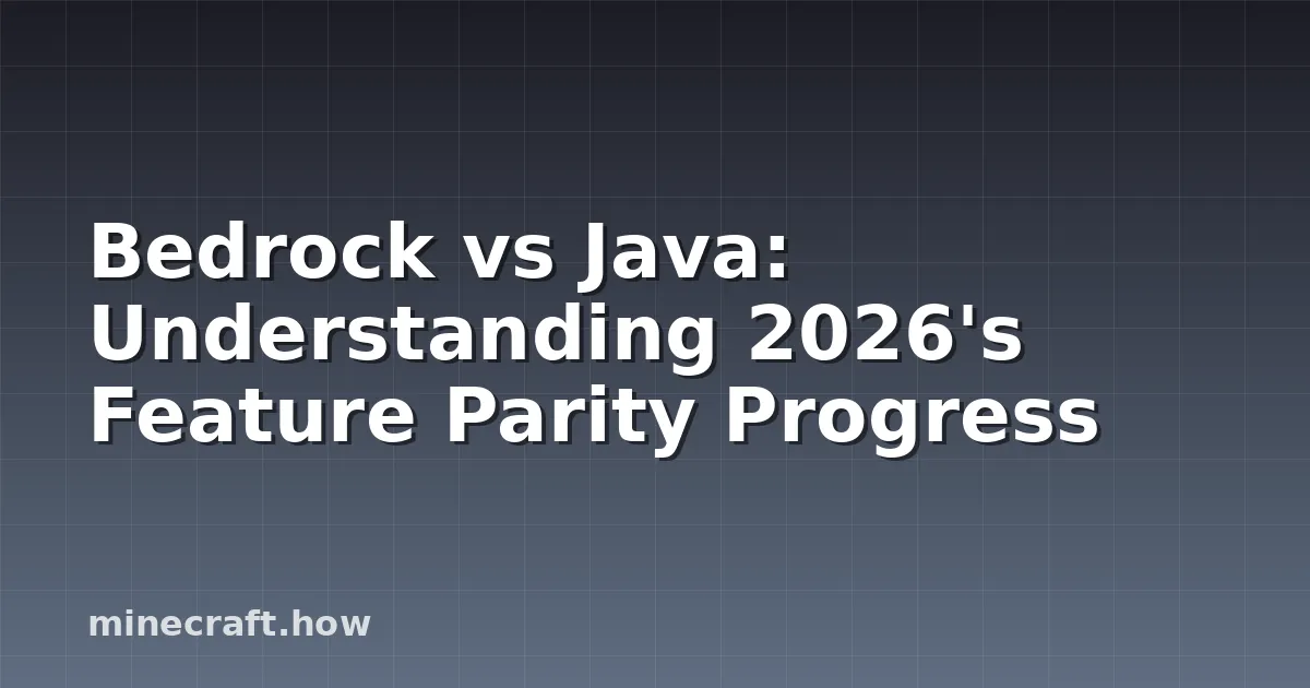 Bedrock vs Java: Parité des versions en 2026