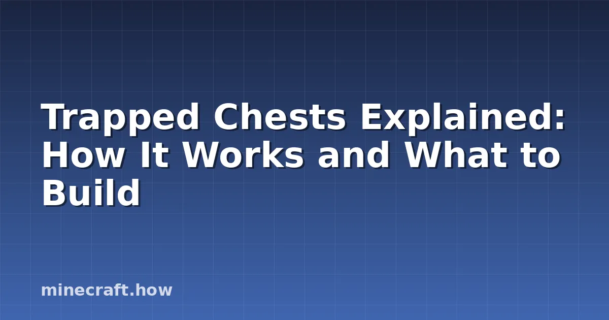 Trapped Chests Explained: How It Works and What to Build