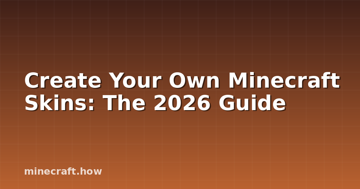 Create Your Own Minecraft Skins: The 2026 Guide