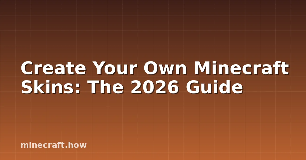 Create Your Own Minecraft Skins: The 2026 Guide