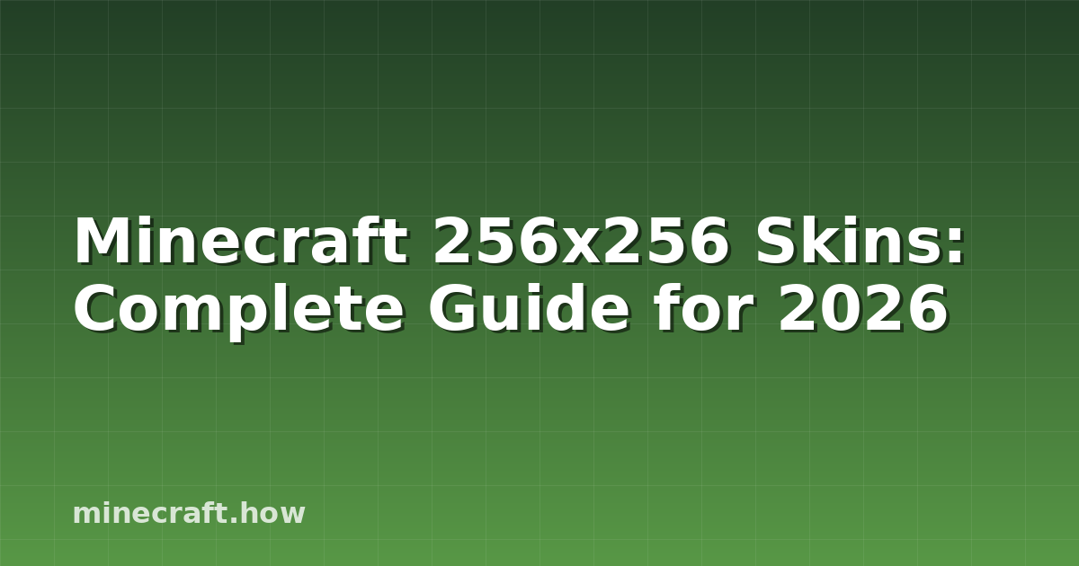 Minecraft Skins 256x256: Guía Completa para 2026