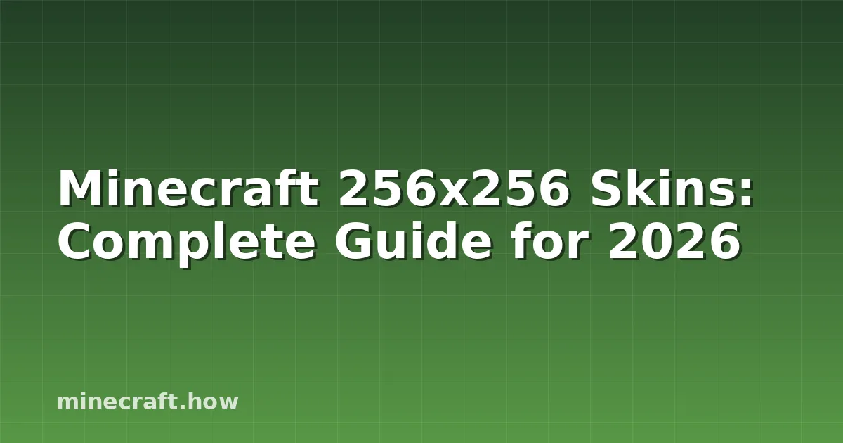 Minecraft 256x256 Skins: Complete Guide for 2026