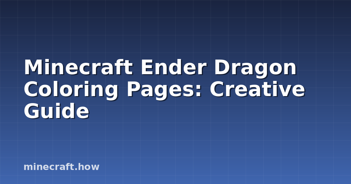 Páginas para colorear Ender Dragon: Guía Minecraft