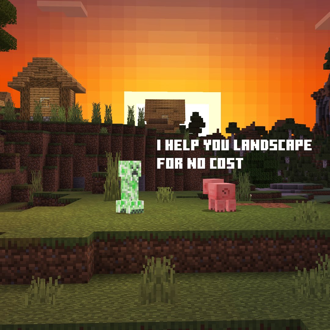 A creeper's kindness in Minecraft