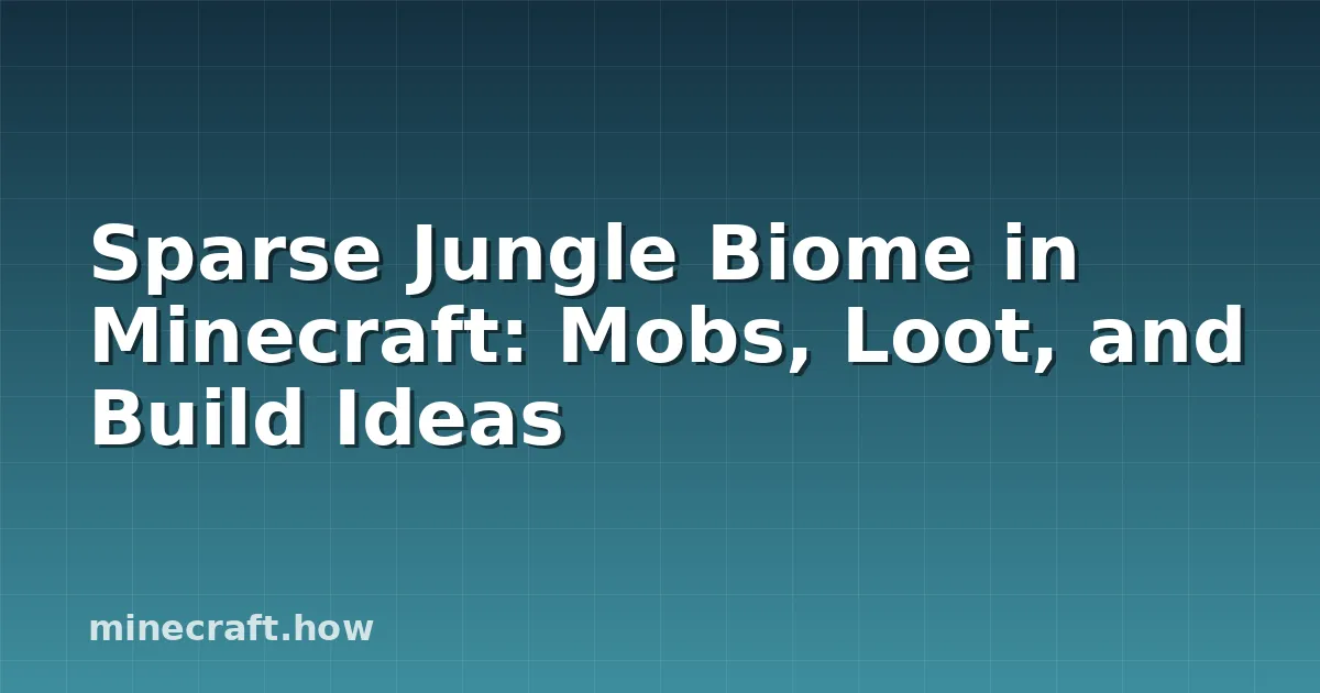 Sparse Jungle Biome in Minecraft: Mobs, Loot, and Build Ideas