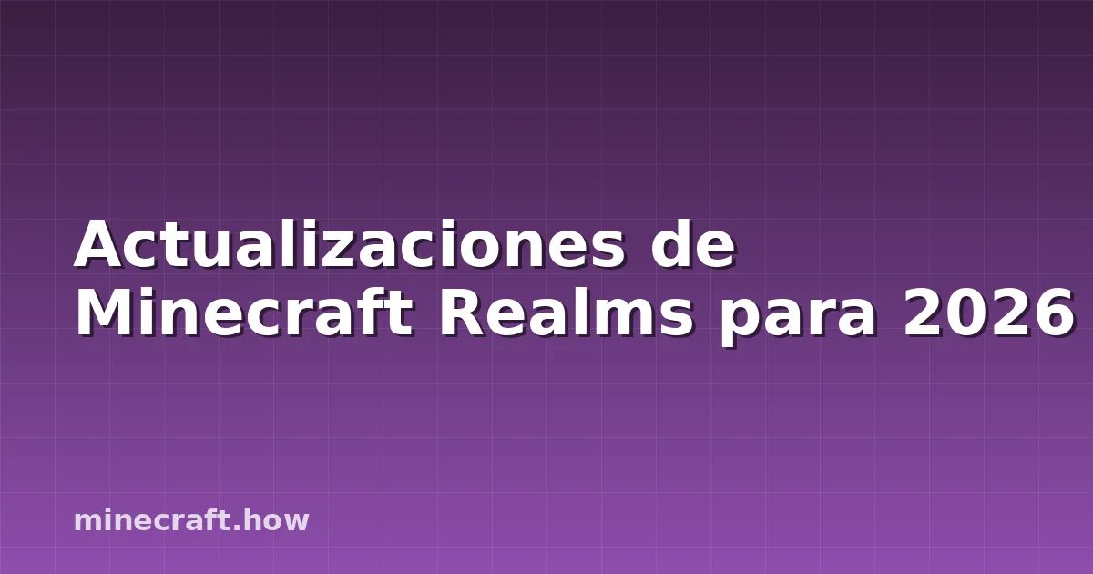 Actualizaciones de Minecraft Realms para 2026