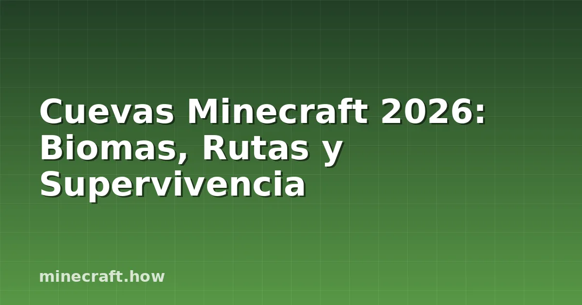 Cuevas Minecraft 2026: Biomas, Rutas y Supervivencia