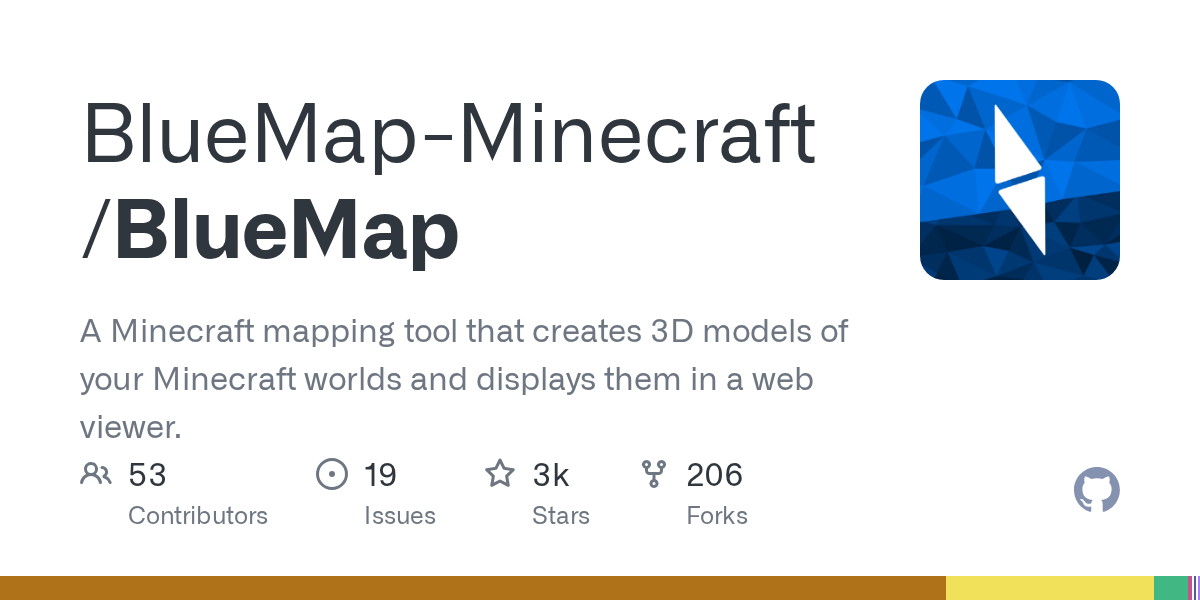 GitHub project card for BlueMap-Minecraft/BlueMap