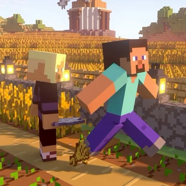 Field of Wheat in Minecraft