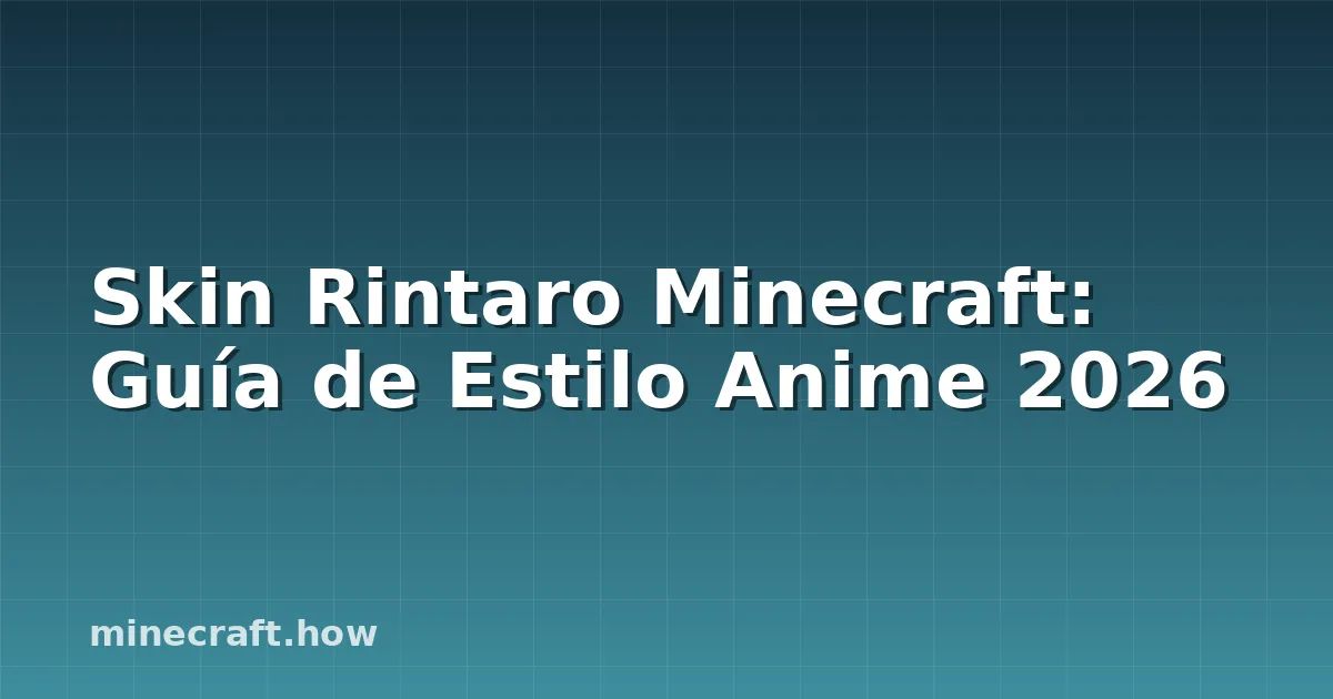 Skin Rintaro Minecraft: Guía de Estilo Anime 2026