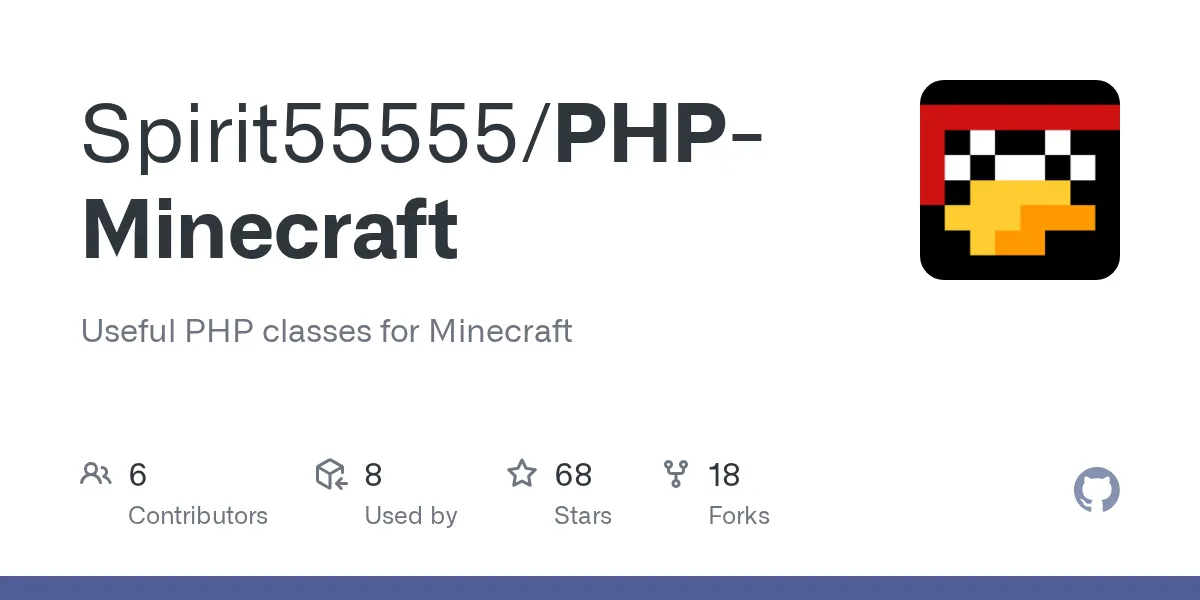PHP code snippet displaying Minecraft server MOTD with colored text formatting applied