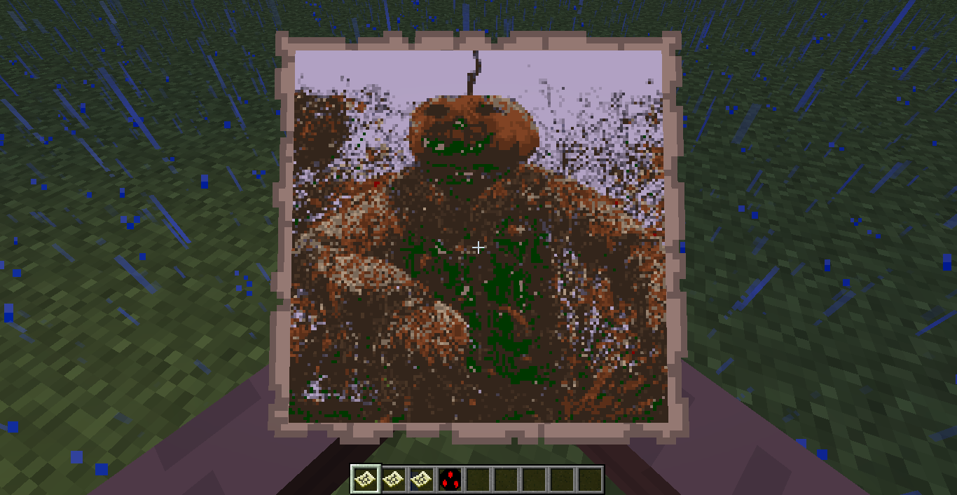 Pumpkin map in Minecraft