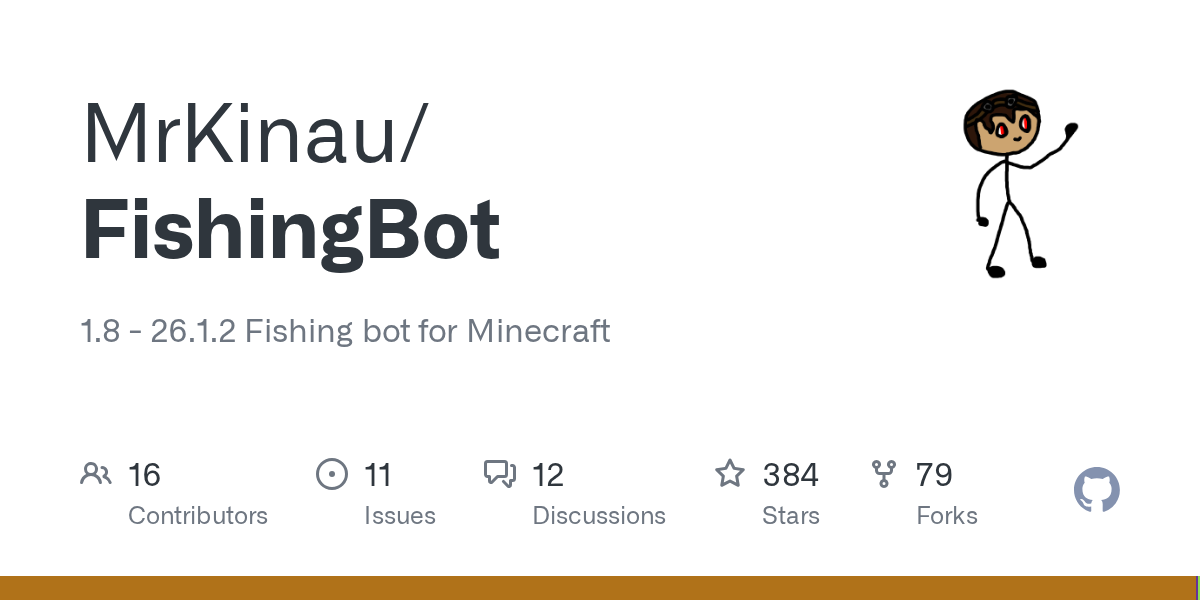 GitHub project card for MrKinau/FishingBot