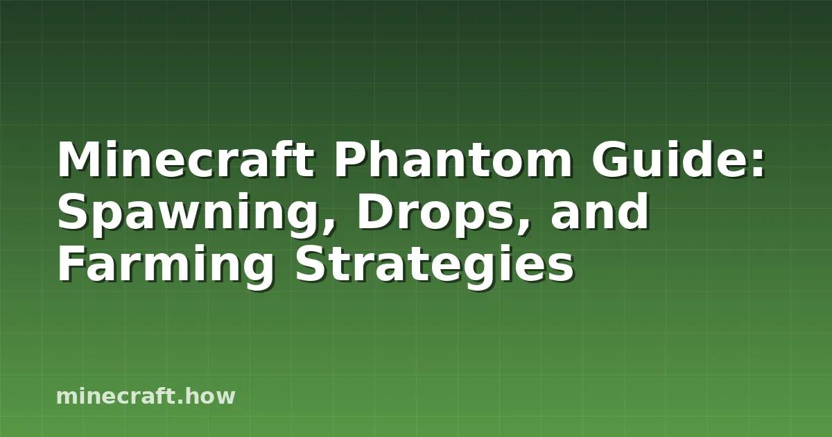 Minecraft Phantom Guide: Spawning, Drops, and Farming Strategies
